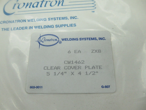 Cronatron CW1462 Clear Cover Plate 5-1/4" x 4-1/2" Lot of 8 NEW