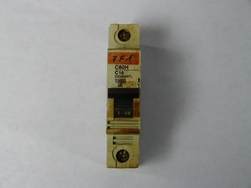 Merlin Gerin C60HC16 Single Pole Mini Circuit Breaker 16A 230/400V USED