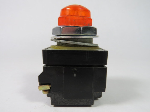 General Electric CR104PLG32M Pilot Light 120VAC 50/60Hz Amber Lens USED