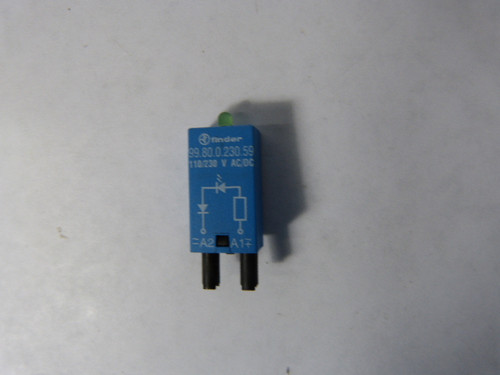 Finder 99.80.0.230.59 LED Indicator Module 110/230VAC/DC USED