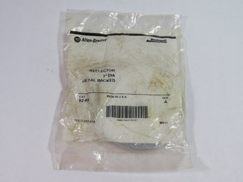 Allen-Bradley 92-89 Reflector 3" Metal Backed For Photo Sensor ! NEW !