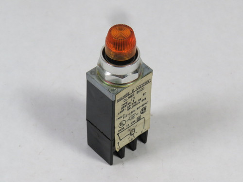Square D 9001-JT1A29 Ser B Pilot Light Push-To-Test 110-120V 50/60Hz USED