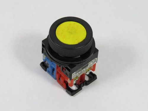 Fuji Electric AR30F0R-11Y Push Button 30V 1NO 1NC Yellow Flush USED