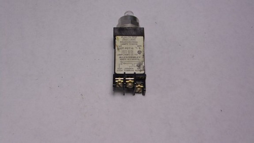 Allen-Bradley 800T-PST16 Series T Push-to-Test Pilot Light 120VAC No Cap USED