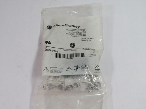 Allen-Bradley 800FP-F301 Pushbutton Green 22.5MM ! NEW !