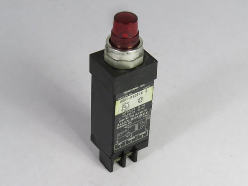 Allen-Bradley 800T-PSDT16R Series B Pilot Light 120VAC 50/60Hz Red Cap USED
