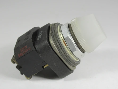 Allen-Bradley 800T-P16W Series N Pilot Light 120VAC 50/60Hz White Lens USED