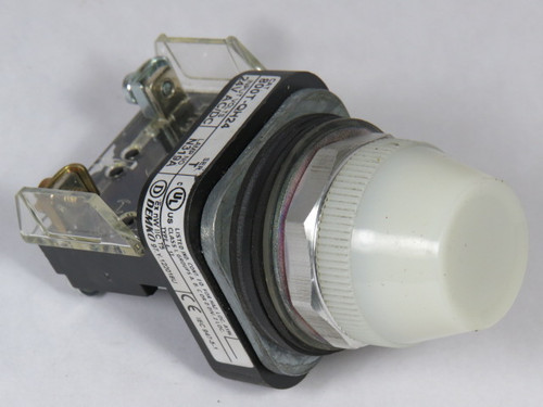 Allen-Bradley 800T-QH24W Ser T Universal LED Pilot Light 24V White Lens USED