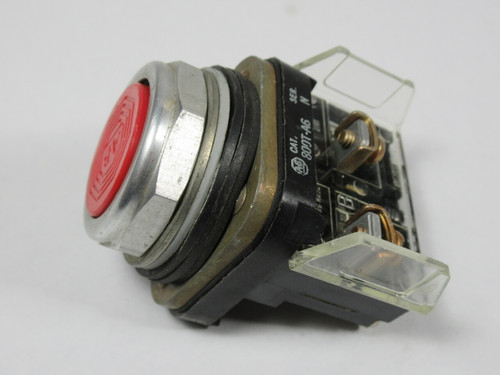 Allen-Bradley 800T-A6D2 Series N Push Button Red Flush Head 1NC USED