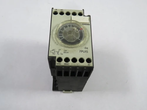Siemens 7PU1540-1AK20 Time Delay Relay 120-127V 50/60Hz 6Sec SHELF WEAR USED