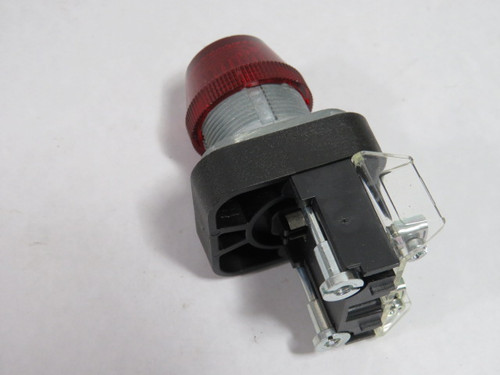 Allen-Bradley 800T-QH10R Ser T Pilot Light Red 30.5mm 120V USED