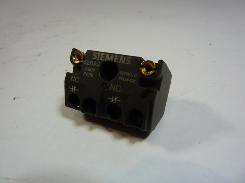 Siemens 52BAJ Contact Block Accessory USED