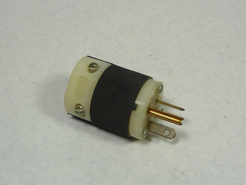 Hubbell 5366C Straight-Blade Insulgrip Plug 20A 125V 2P 3W USED