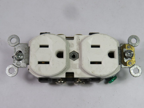Leviton 5262-W Duplex Receptacle 15A 125V White USED