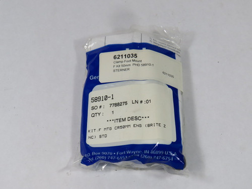 Phd 58910-1 F MTG CR50mm Clamp Foot Mount Kit For CTS & CRS Cylinders ! NWB !