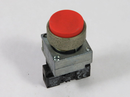 Siemens 3SB3203-0BA21 Push Button 1NC Red Extended USED