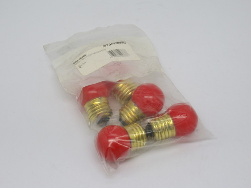 Standard 50766 Lot of 5 RED Bulbs 7.5G11/CR/1M/130V/STD 130V 7.5W USED