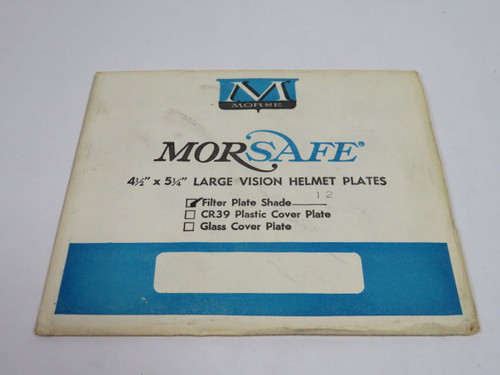 MorSafe 4-1/2X5-1/4 Large Vision Helmet Plate #12 ! NEW !