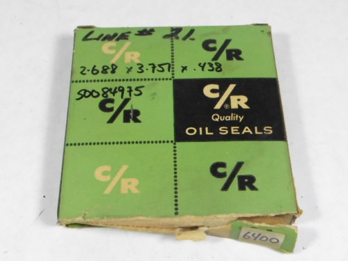 Chicago Rawhide 26761 Oil Seal 2.688x3.756x0.4375" BOX DAMAGE/SHELF WEAR NEW