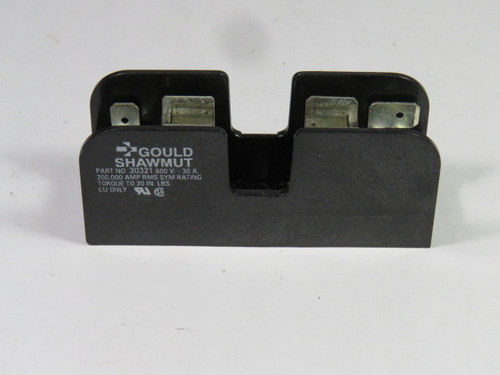 Gould Shawmut 30321 Fuse Holder 30A 600V 1-Pole USED