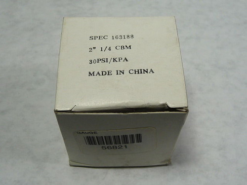 US Gauge 163188 Dry Pressure Gauge 2-1/4" CBM 0-30 psi 0-200 kPa ! NEW !