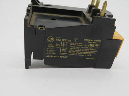 Allen-Bradley 193-BSC22 Overload Relay 18-22A USED