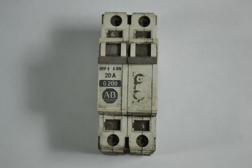 Allen-Bradley 1492-CB2-G200 Circuit Breaker 2-Pole 20A USED
