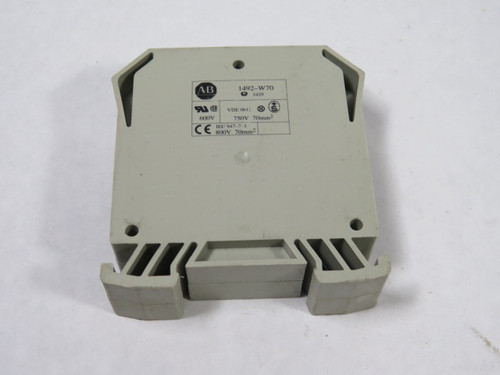 Allen-Bradley 1492-W70 Single Feedthrough Circuit Block 70mm 600V USED