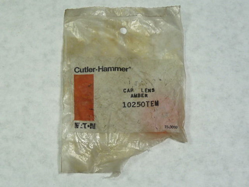 Cutler Hammer 10250TEM Pushbutton Knob Lens - Amber ! NEW !