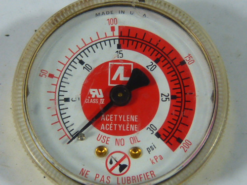 Generic 0110-0101-9 Pressure Gauge 0-30PSI 0-200Kpa USED