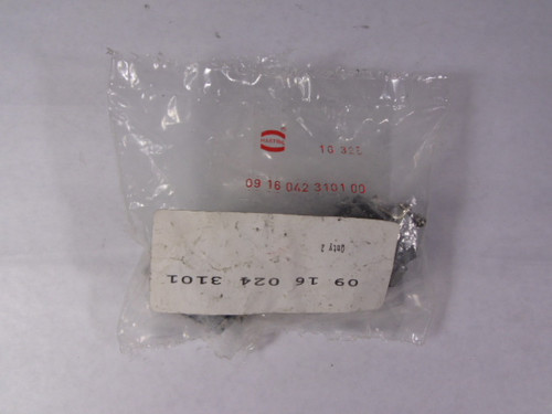 Harting 09-16-024-3101 Heavy Duty Female Insert 10A 600V 24Pos+1GRD 2-Pack NWB