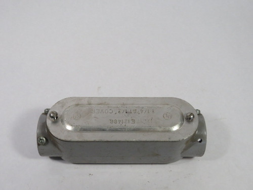 Generic 1-1/4-C Conduit Body W/ Cover 2-Hole 1-1/4" NPT Threaded USED