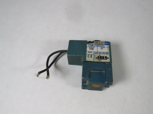 Mac 113B-112CCAA Solenoid Valve 110/120V 50/60Hz 6.8W 150PSI USED