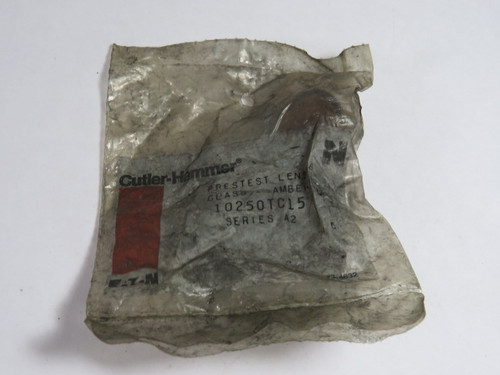 Cutler-Hammer 10250TC15 Indicator Light Glass Lens Cap Amber ! NWB !