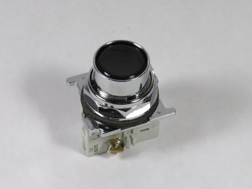 Cutler-Hammer 10250T101-53 Ser D1 Push Button 1NO Black Flush Head USED