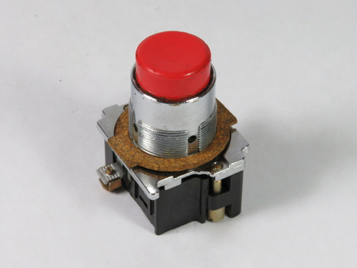 Cutler-Hammer 10250T112-51 Push Button 1NC Extended Red Head USED