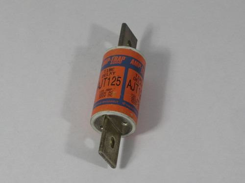 Gould Shawmut AJT125 Amp-Trap 2000 Time Delay Fuse 125A 600VAC 500VDC USED
