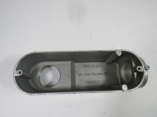 RAB XLSLB-200-CG 2" Hub Aluminum Conduit Body *No Cover* USED