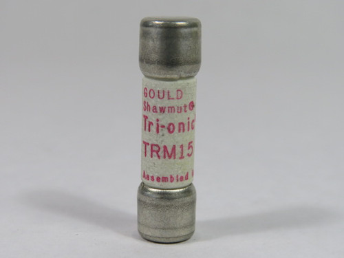 Gould Shawmut TRM15 Tri-onic Time Delay Fuse 15A 250V USED