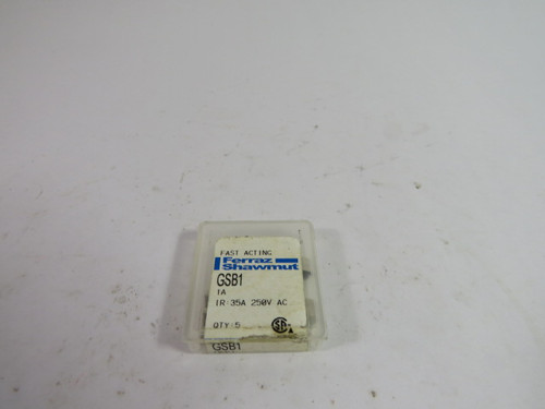 Ferraz Shawmut GSB1 Fast Acting Fuse 1A 250V 5-Pack ! NEW !