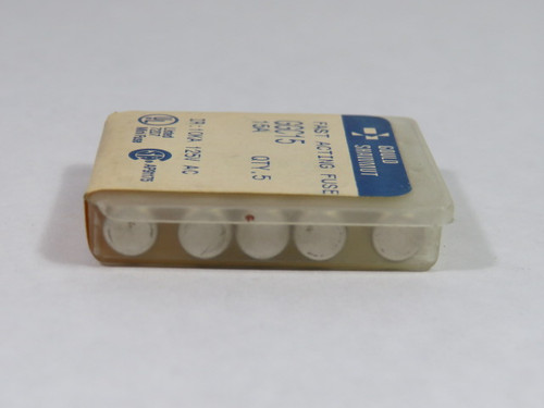 Gould Shawmut GGC15 Fast Acting Fuse 15A 125V 5-Pack NEW