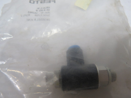 Festo GRLA-1/8-QS-6-RS-B Series E708 One Way Flow Control Valves 1/8" ! NWB !