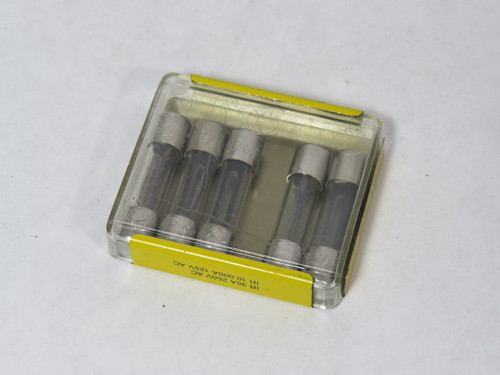Bussmann AGX-1-8 Fuse 1/8A 250VAC 5-Pack *Cracked Case* ! NEW !