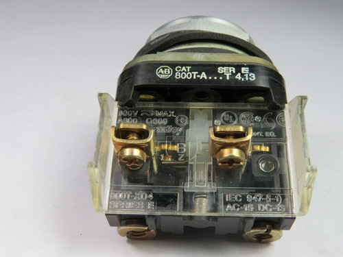 Allen-Bradley 800T-A2D4 Series T Push Button Black Flush Head 1NCLB USED