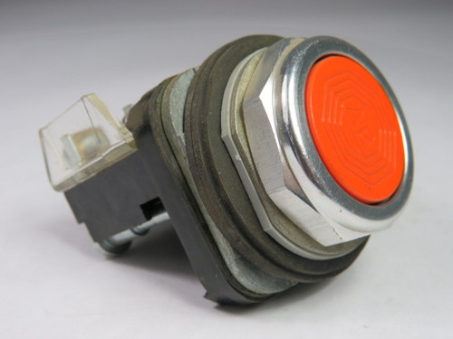 Allen-Bradley 800T-A3A Push Button Orange Flush Head 1NO 1NC USED