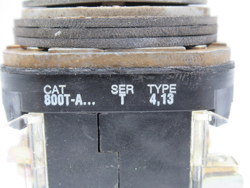 Allen-Bradley 800T-A6B Series T Push Button Red Flush Head 2NO 2NC USED