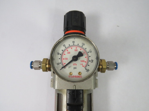 SMC AW40-N04H-Z Modular Filter Regulator w/ Gauge 1/2"NPT 125PSI 5um USED