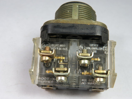 Allen-Bradley 800T-A2A Push Button Black Flush Head 1NO 1NC Ser T USED