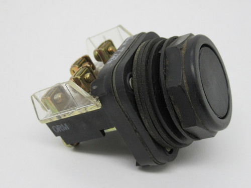 Allen-Bradley 800H-AR2A Series F Push Button Black Flush Head 1NO 1NC USED