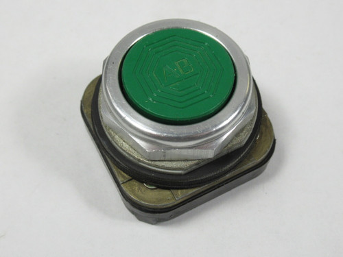 Allen-Bradley 800T-A1 Series T Push Button Green Flush Head No Contacts USED